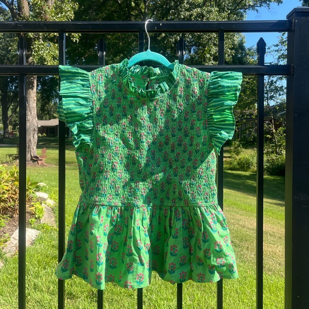 Printfresh In Bloom High Priority Blouse in Clover Green NWT - Picture 14 of 16